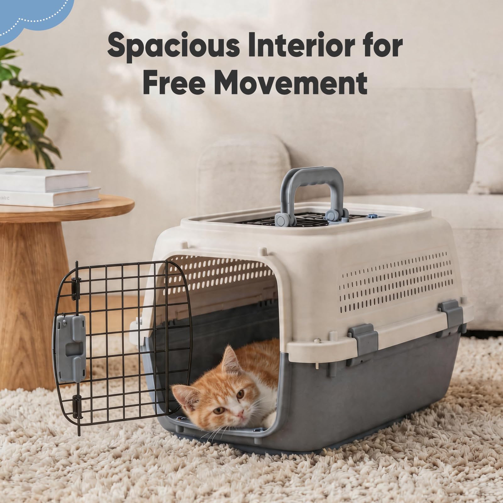 Airline Approved Pet Carrier Crate for Small Dogs Cats Travel