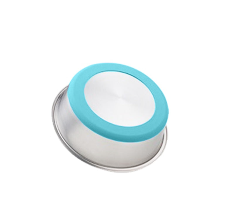 Silicone Stainless Steel Pet Feeding Water Bowl for Cats Dogs
