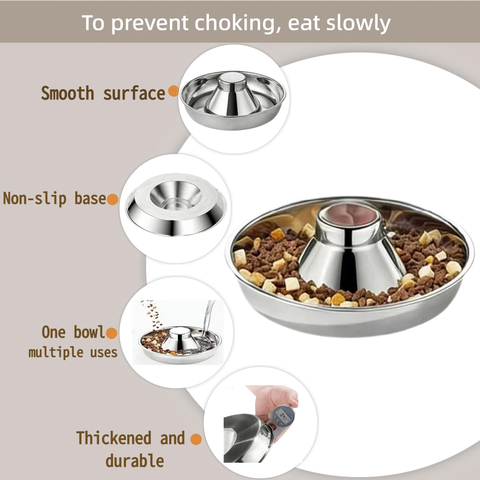 Stainless Steel Puppy Weaning Feeding Bowl Multi Pet Dish Set