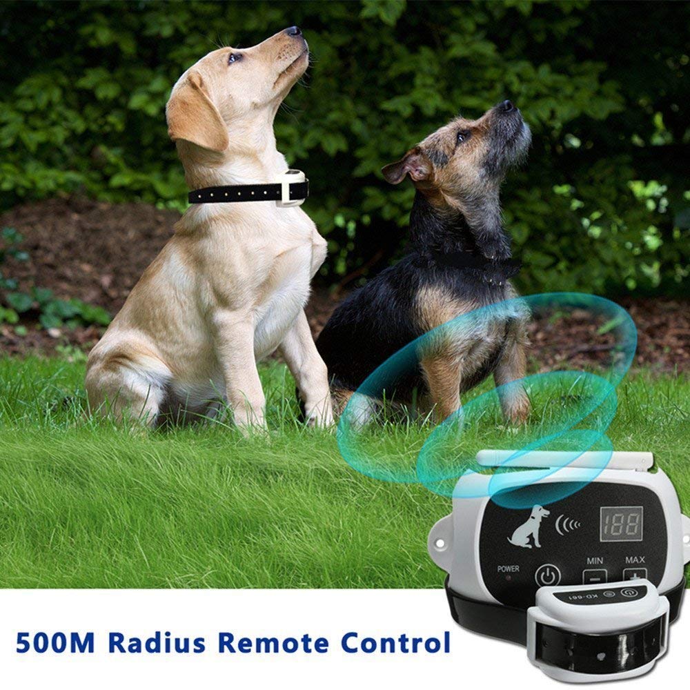 FlipStylez Black Wireless Pet Fence - 1/2 Acre Circular Boundary Electric Dog Containment System | Portable Waterproof Receiver Collar with 5 Adjustable Correction Levels