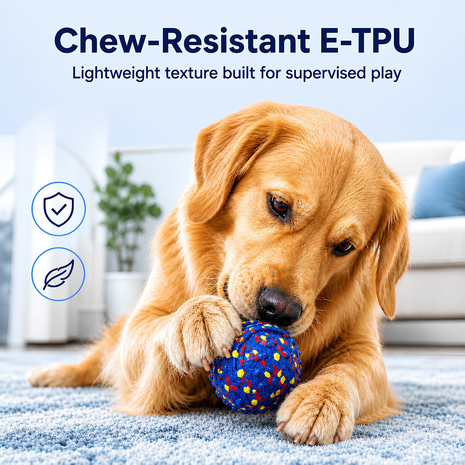 Smart Interactive Rechargeable Moving Dog Ball Toy Waterproof USB-C Charging