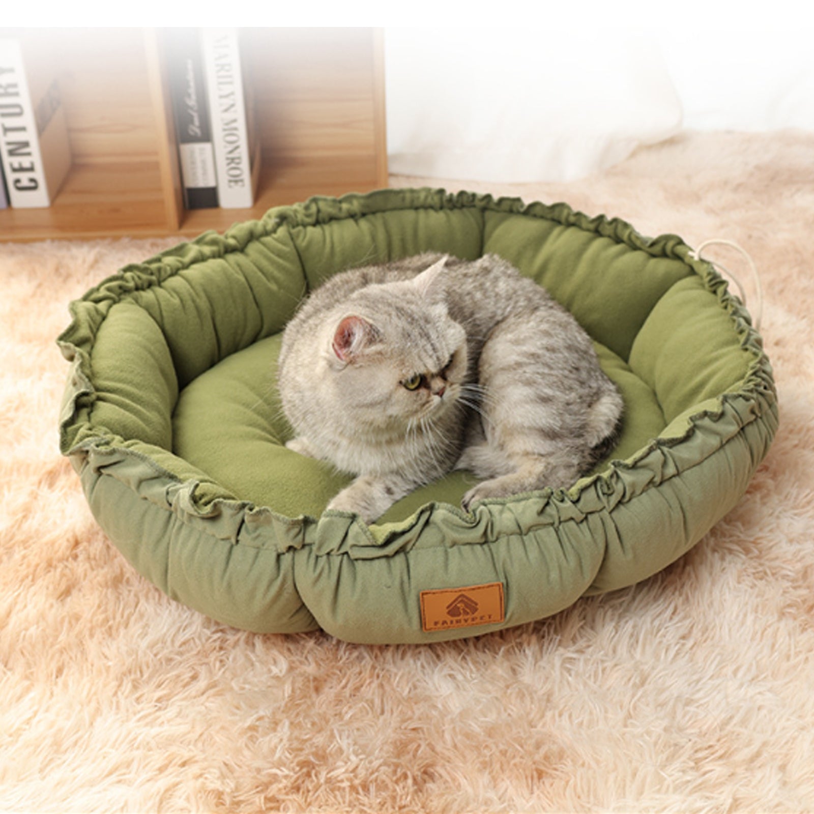 Cute Reversible Donut Cat Bed Dual Use Pet Nest