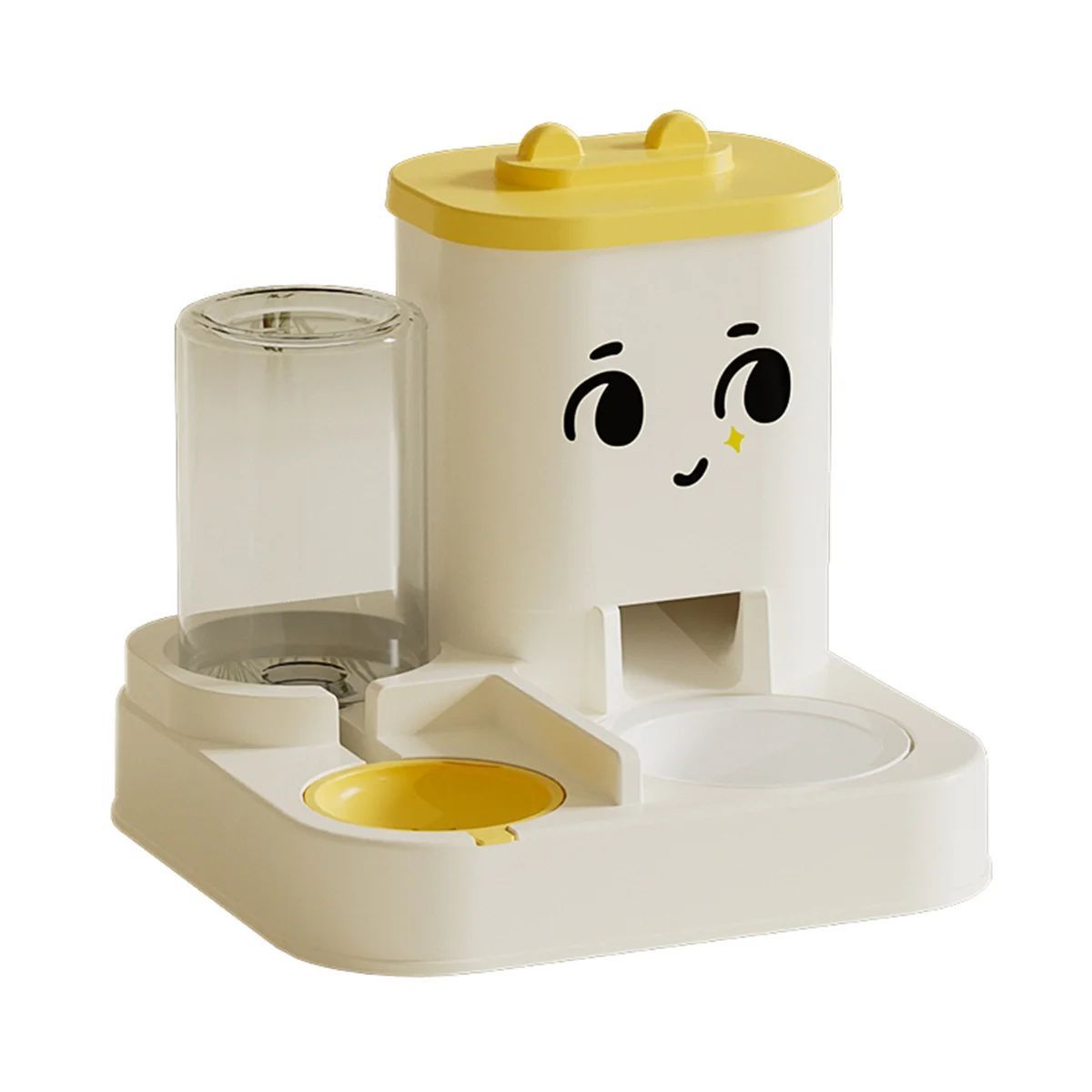 Cartoon Pet Feeding Water Dispenser Large Capacity Bowl Set