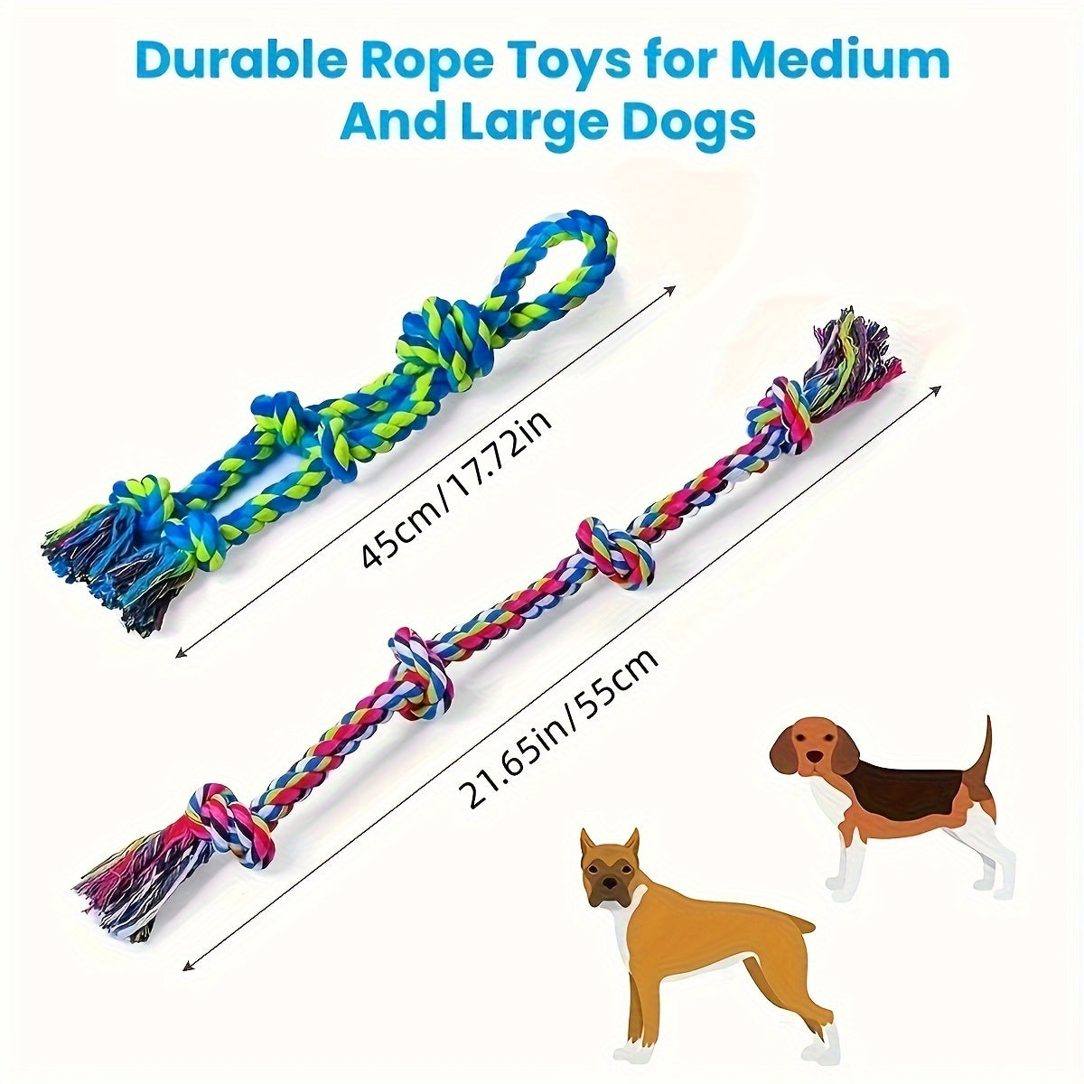 Tough Dog Rope Tug Toy for Aggressive Chewers Set