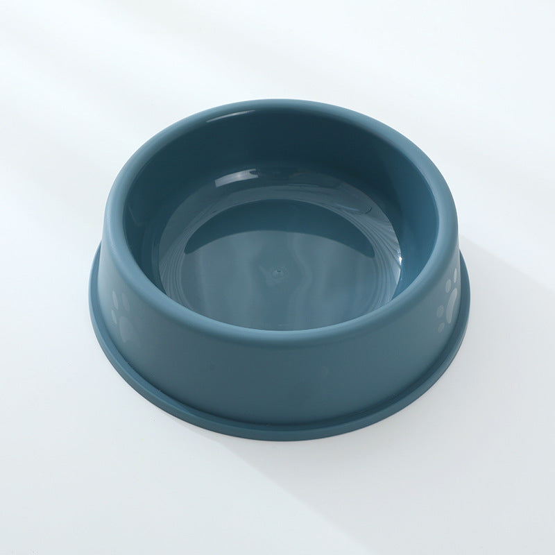 Plastic Frosted Footprints Pet Feeding Water Bowl for Cats Dogs