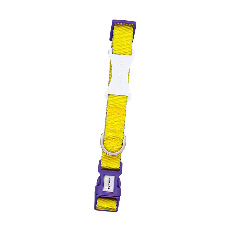Contrast Color Pet Harness Leash Chest Back Collar Set