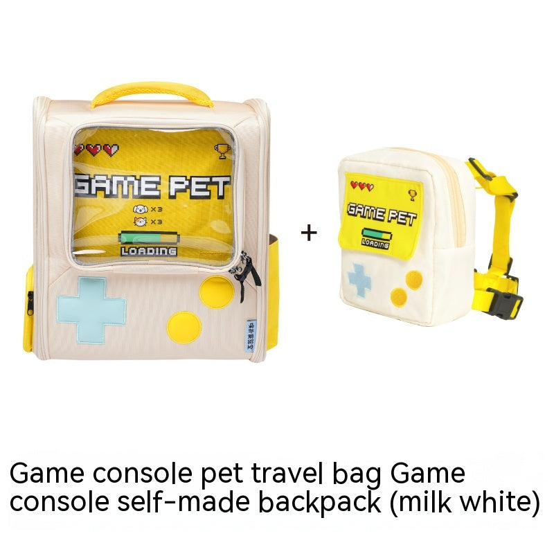 Retro Game Console Pet Backpack Foldable Travel Carrier Bag