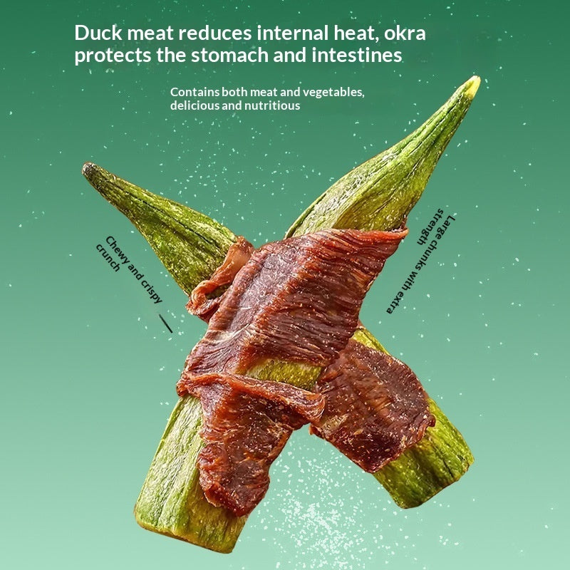 Duck Okra Nutritious Chews Dog Treats Healthy Snacks