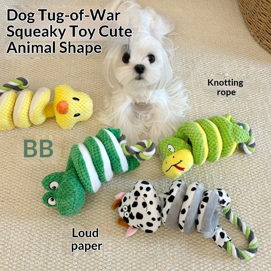 Puppy Tug of War Plush Crinkle Chew Resistant Toy