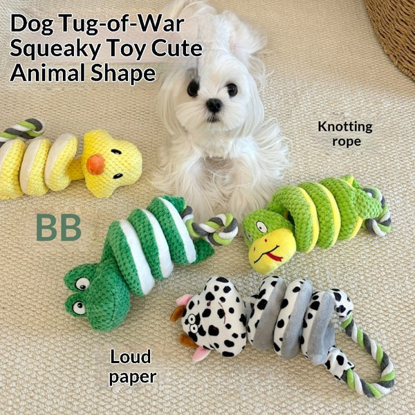 Puppy Tug of War Plush Crinkle Chew Resistant Toy