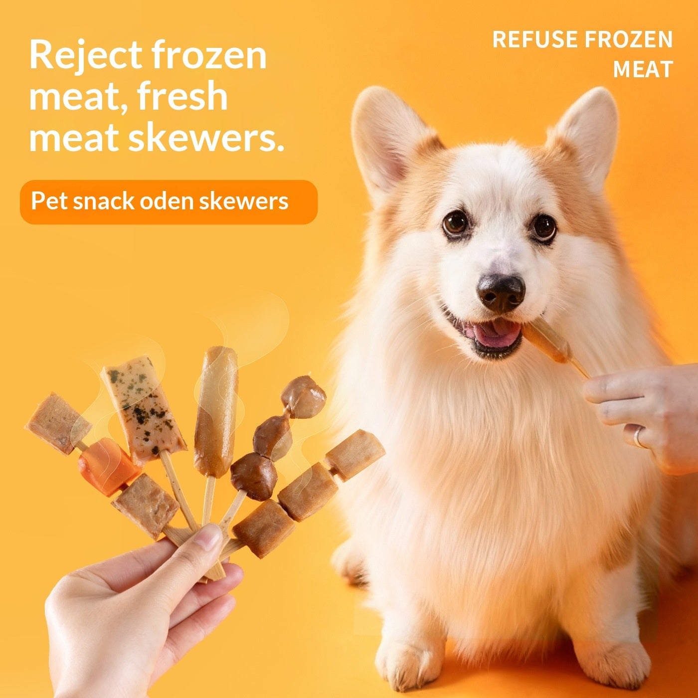 Pet Dried Meat Skewers Oden Stick Treats Snacks