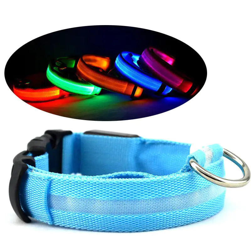 LED Pet Safety Halo Collar for Night Visibility