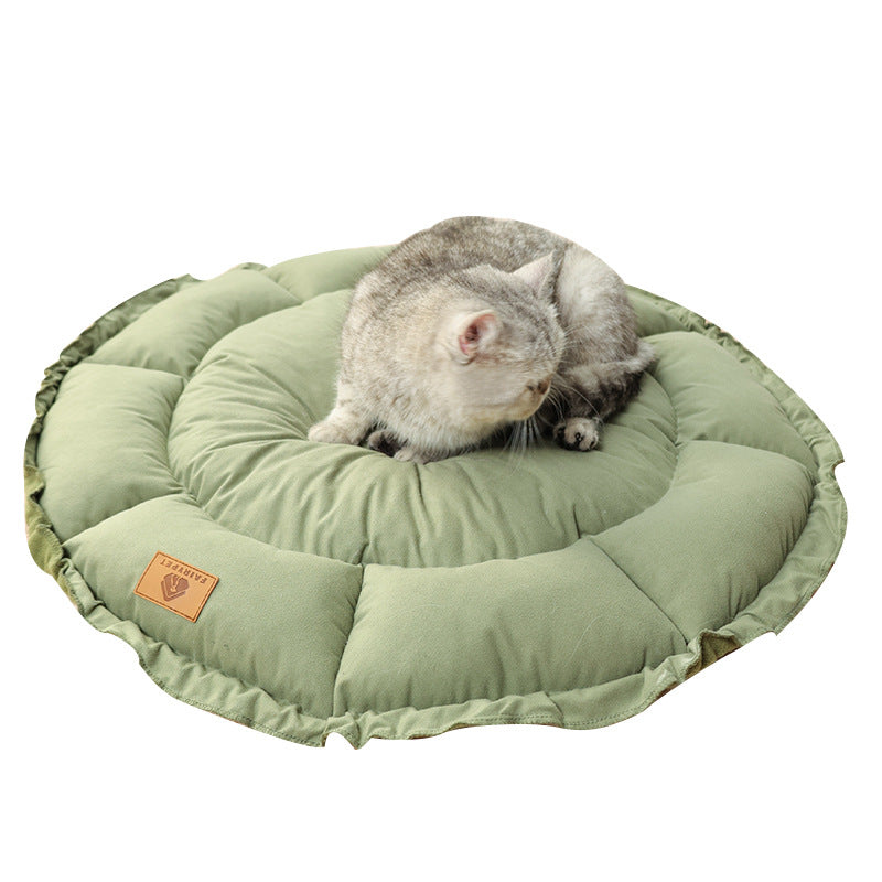 Cute Reversible Donut Cat Bed Dual Use Pet Nest
