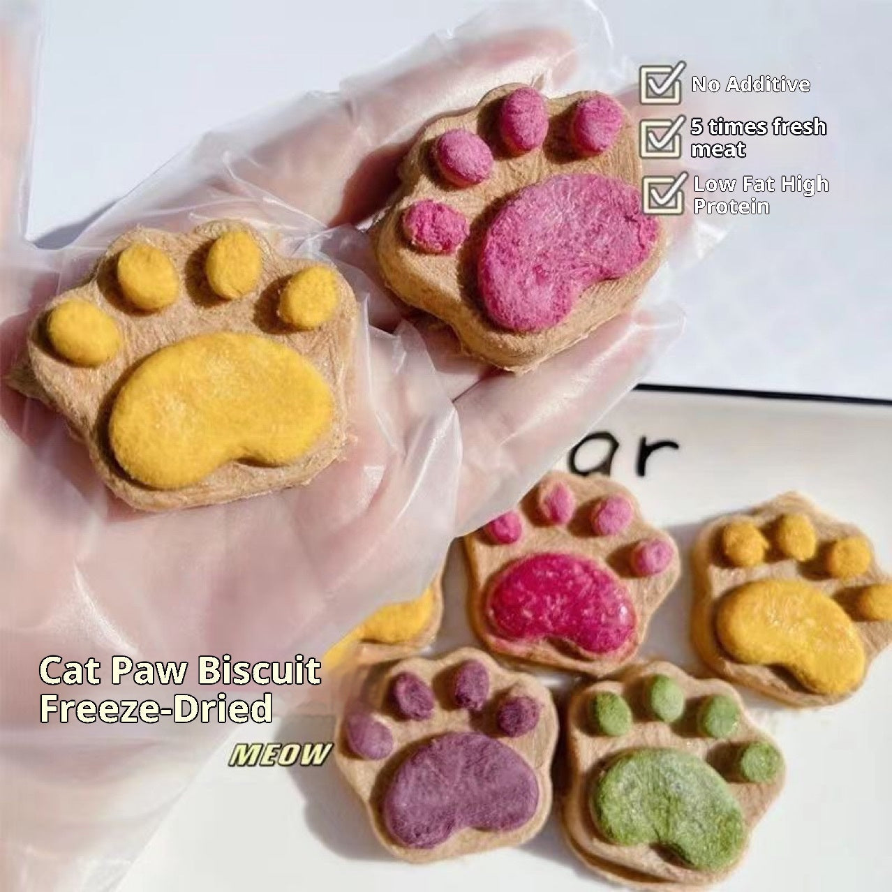 Freeze-Dried Bone Meat Patties Cat Treats Wholesale Pack