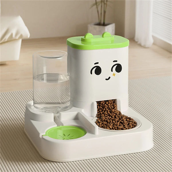 Cartoon Pet Feeding Water Dispenser Large Capacity Bowl Set