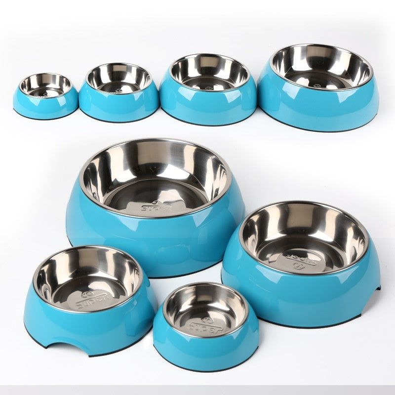 Stainless Steel Melamine Pet Feeding Bowl Tableware Set