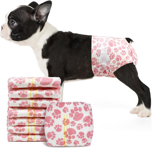 Female Dog Diapers 48 Count Disposable Leakproof Puppy Diapers XXS- Medium