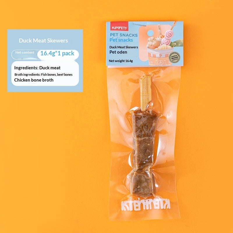 Pet Dried Meat Skewers Oden Stick Treats Snacks