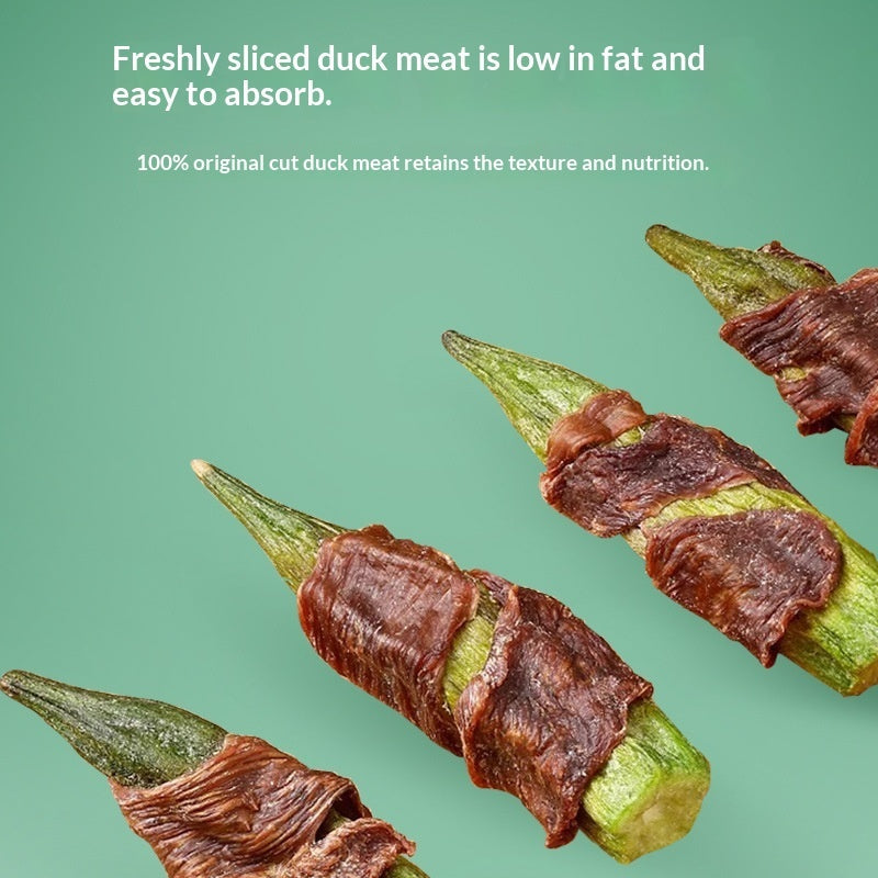 Duck Okra Nutritious Chews Dog Treats Healthy Snacks