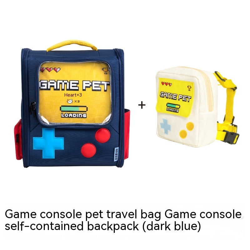 Retro Game Console Pet Backpack Foldable Travel Carrier Bag