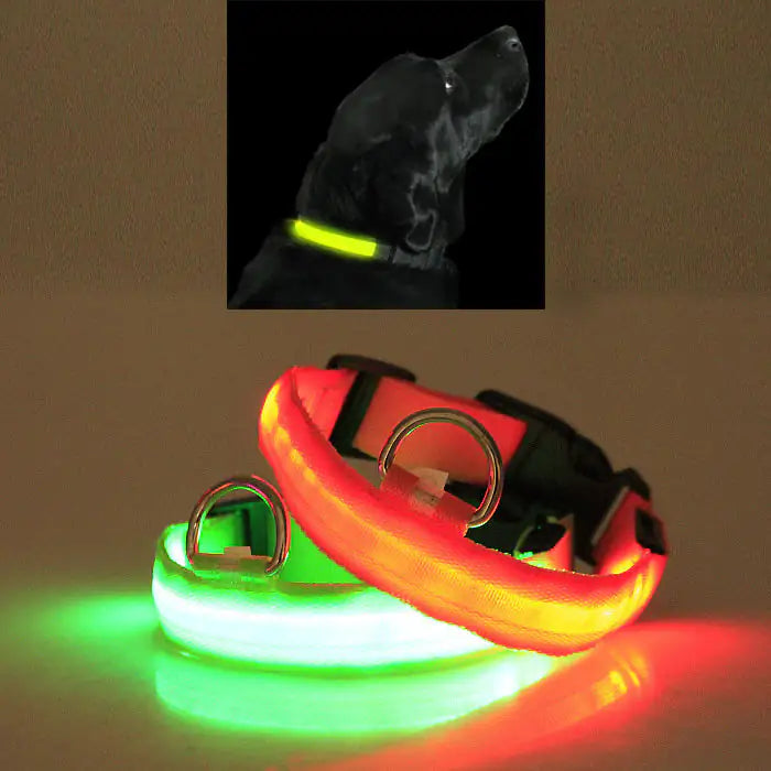 LED Pet Safety Halo Collar for Night Visibility