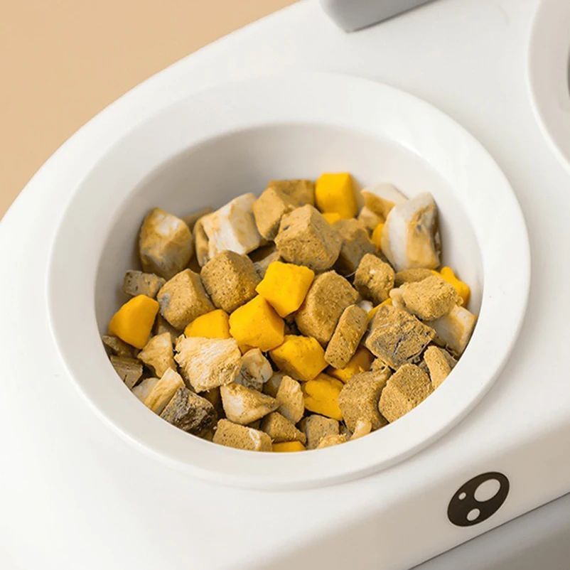 Duck Design Double Pet Feeding Bowl Food Water Tray Set
