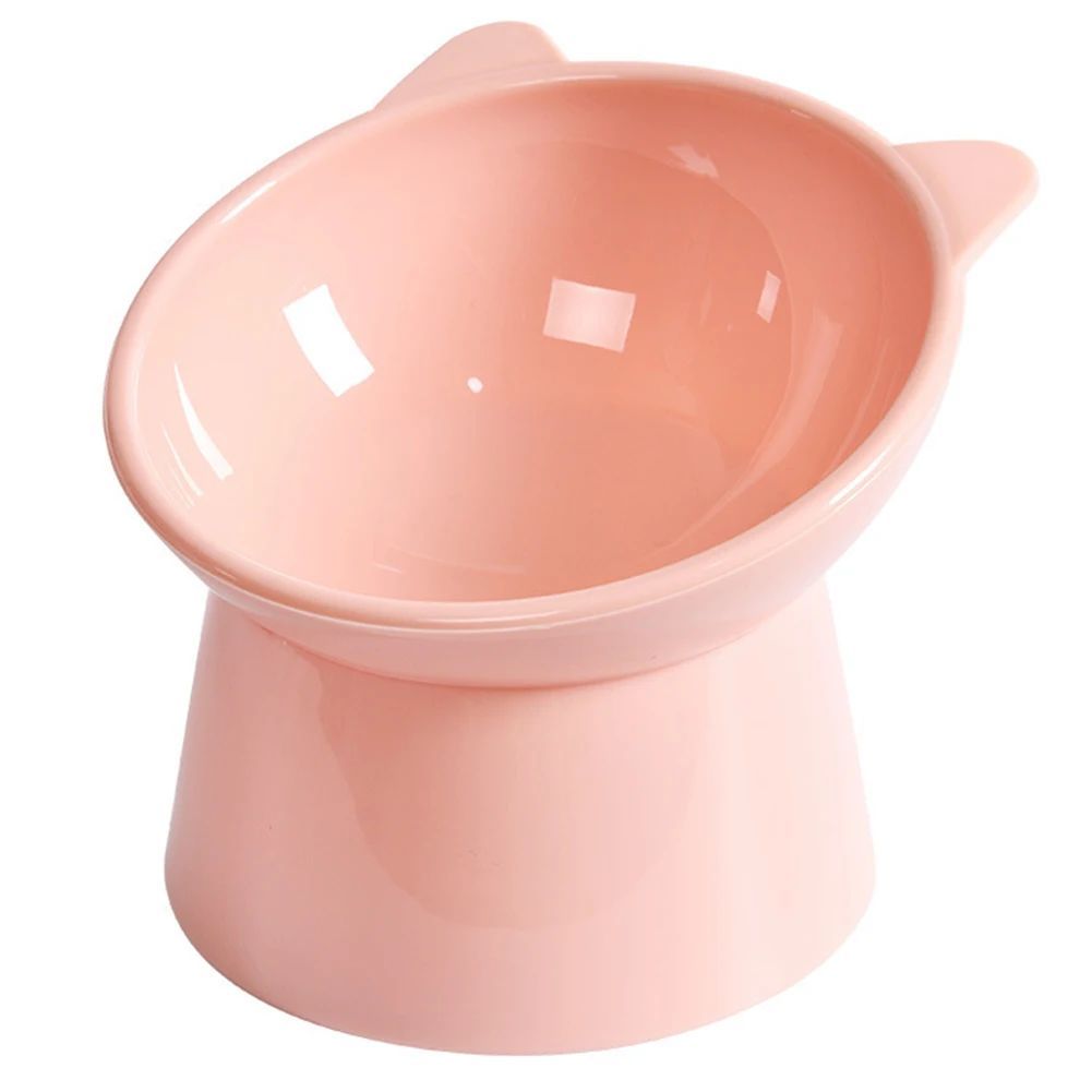 Tilted Elevated Cat Food Bowl Anti Slip Ergonomic Feeding Dish