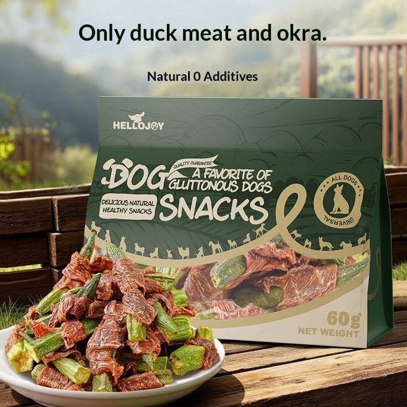 Duck Okra Nutritious Chews Dog Treats Healthy Snacks