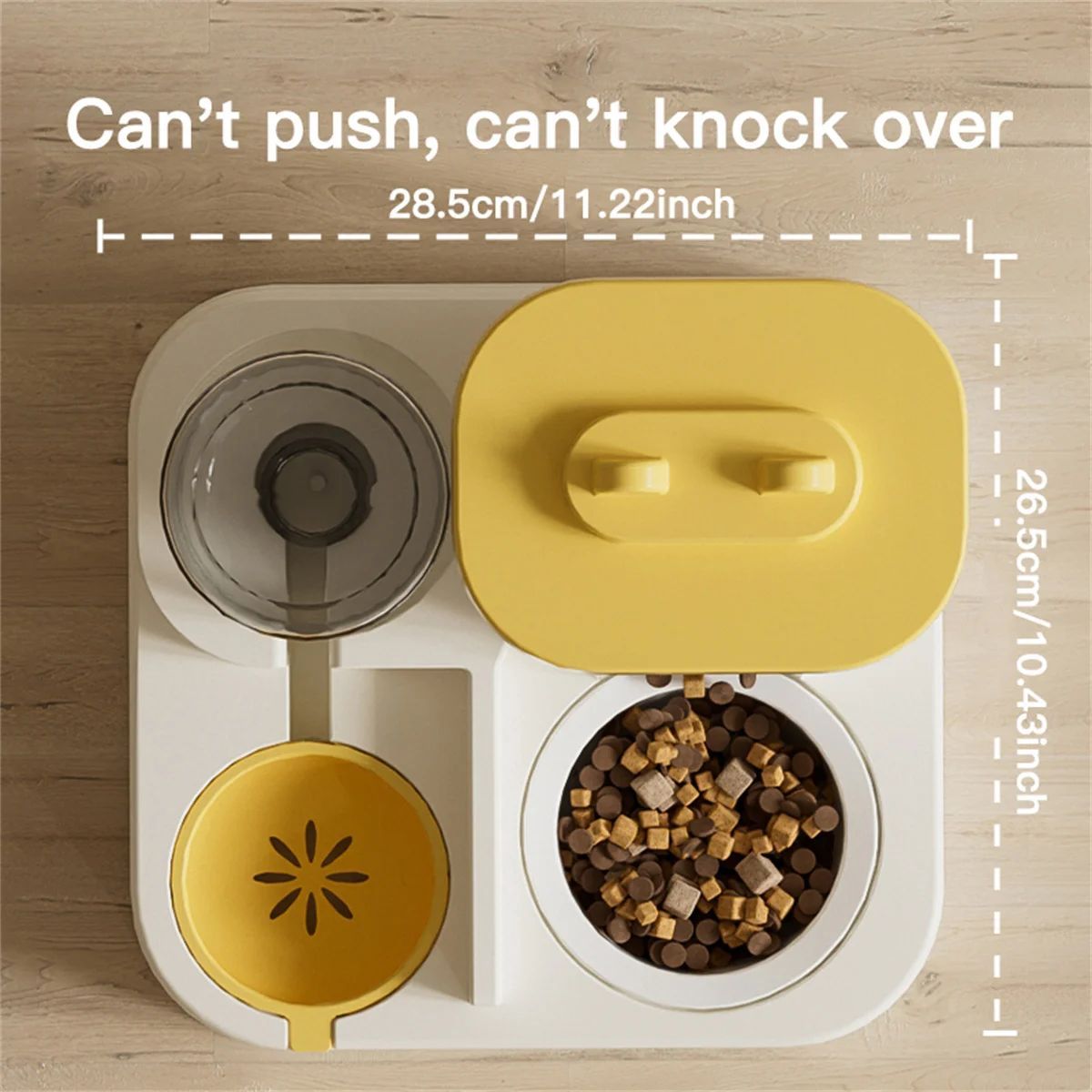 Cartoon Pet Feeding Water Dispenser Large Capacity Bowl Set