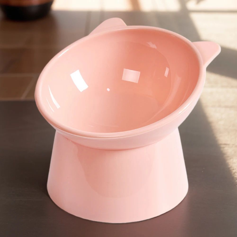 Tilted Elevated Cat Food Bowl Anti Slip Ergonomic Feeding Dish
