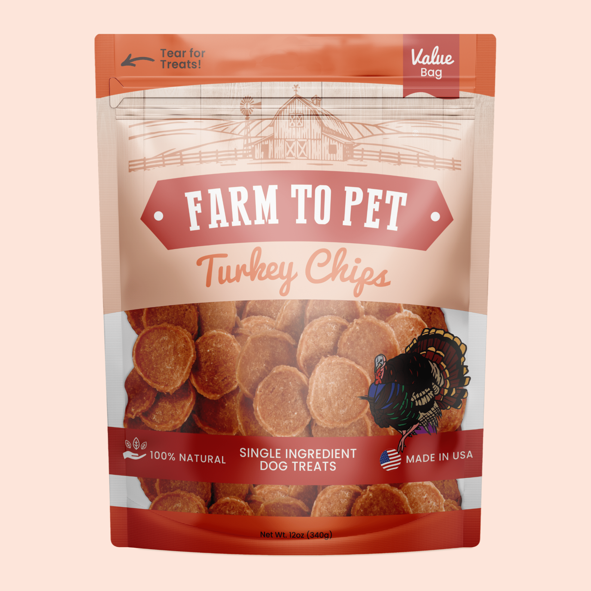 All-Natural Single Ingredient Turkey Chips Healthy Dog Treats