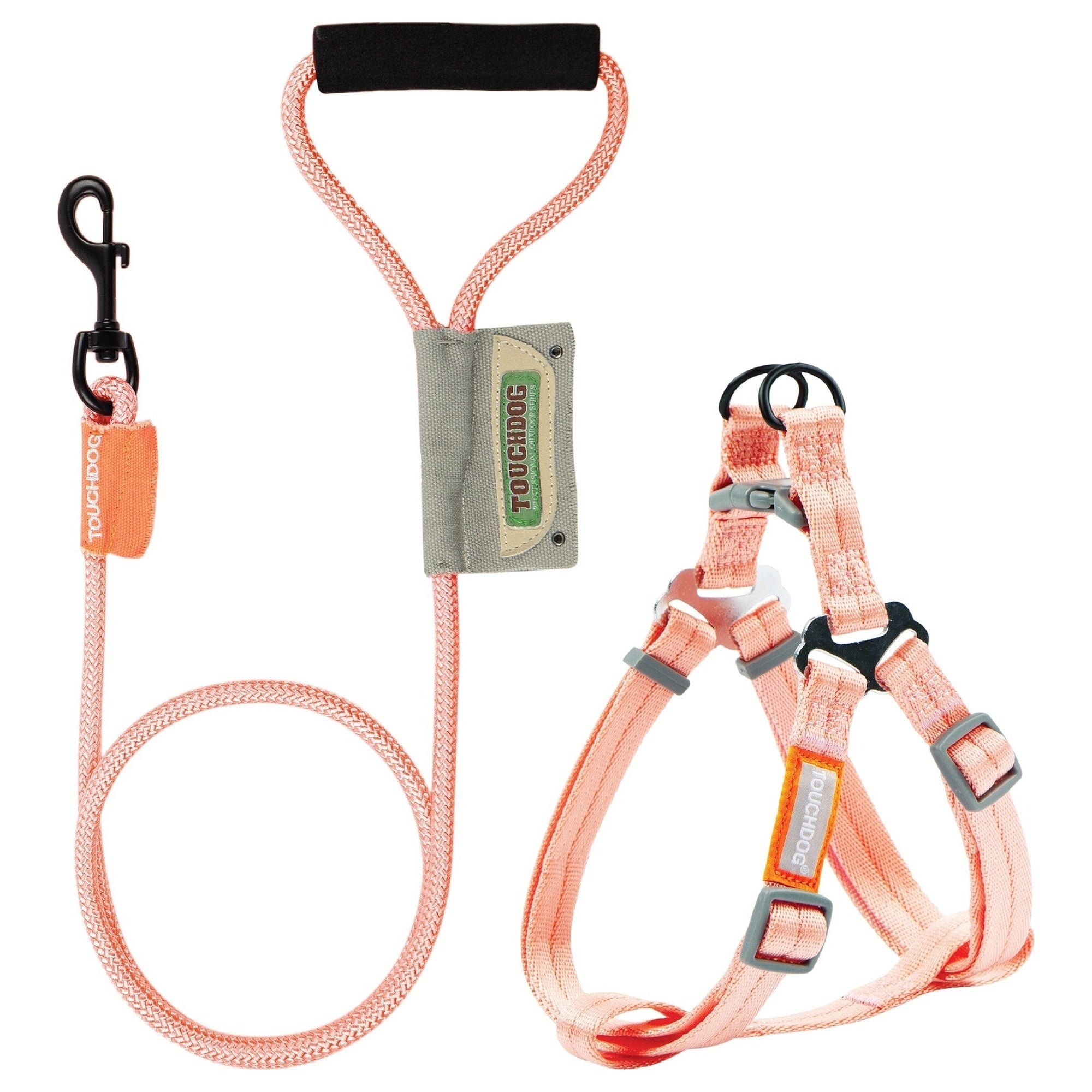 Touchdog Macaron 2-in-1 Nylon Dog Harness Leash