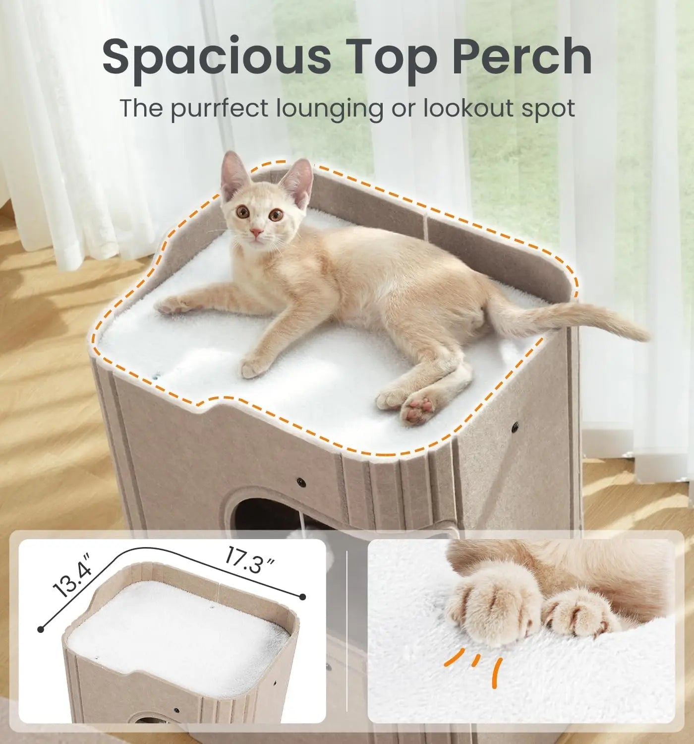 Made4Pets Indoor Cat House - The Ultimate Cozy Retreat for Your Feline Friend