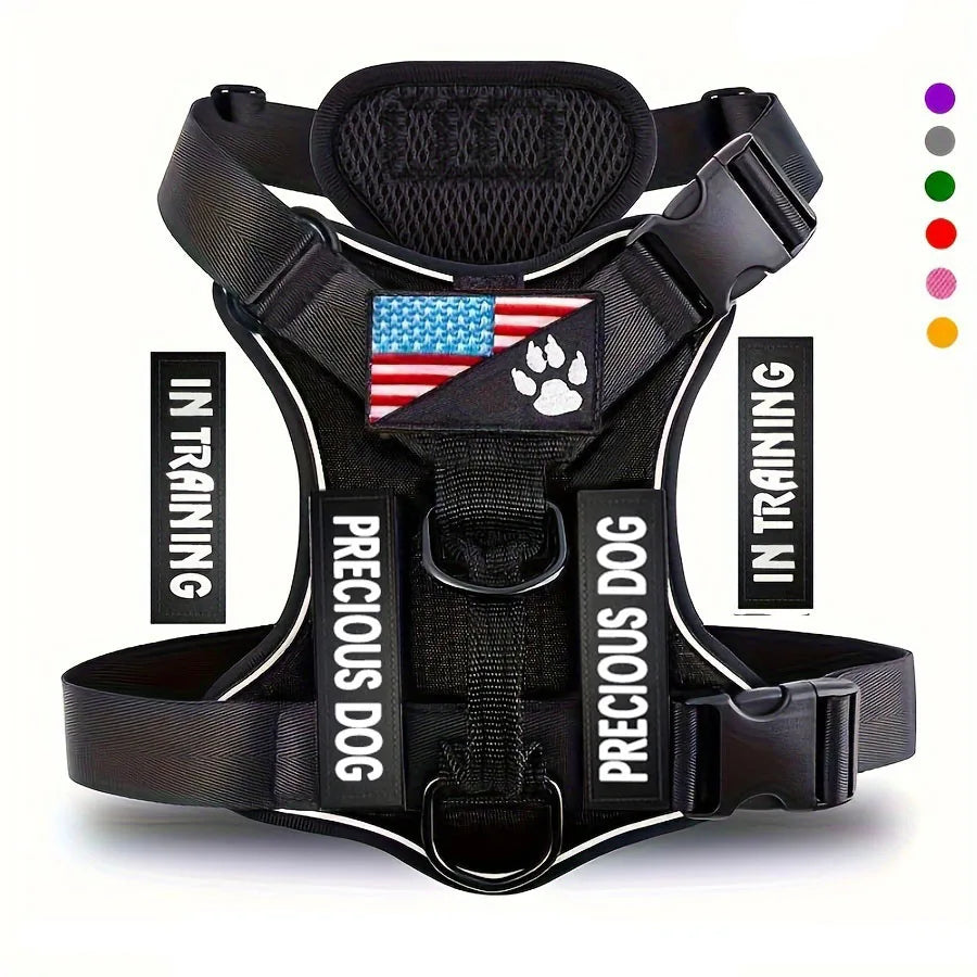 Reflective Service Dog Harness with Adjustable Soft Mesh Vest