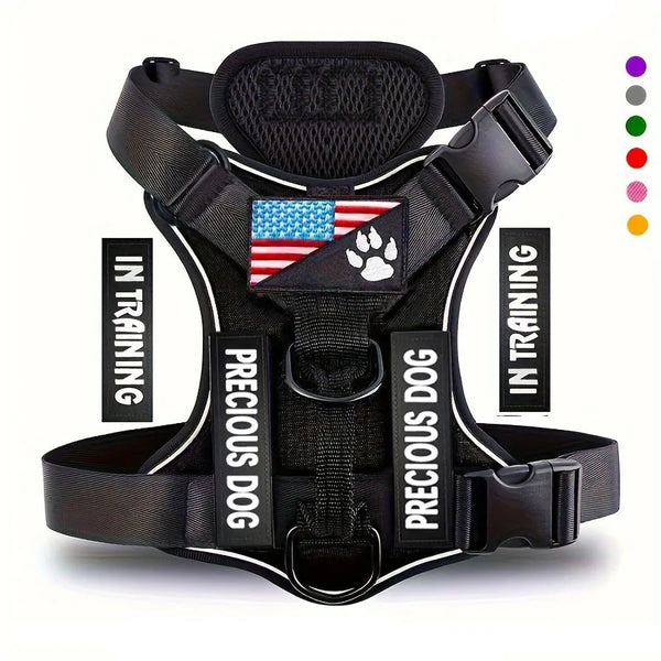 Reflective Service Dog Harness with Adjustable Soft Mesh Vest