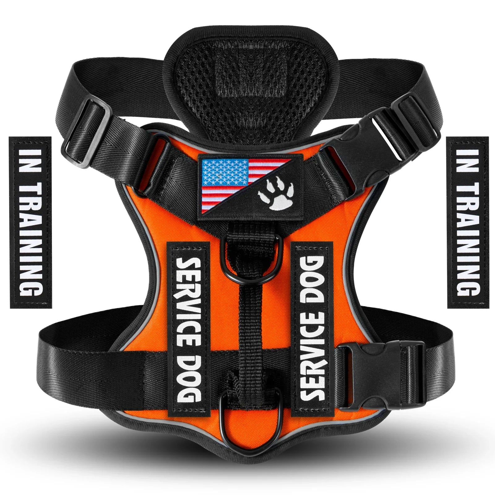 Reflective Service Dog Harness with Adjustable Soft Mesh Vest