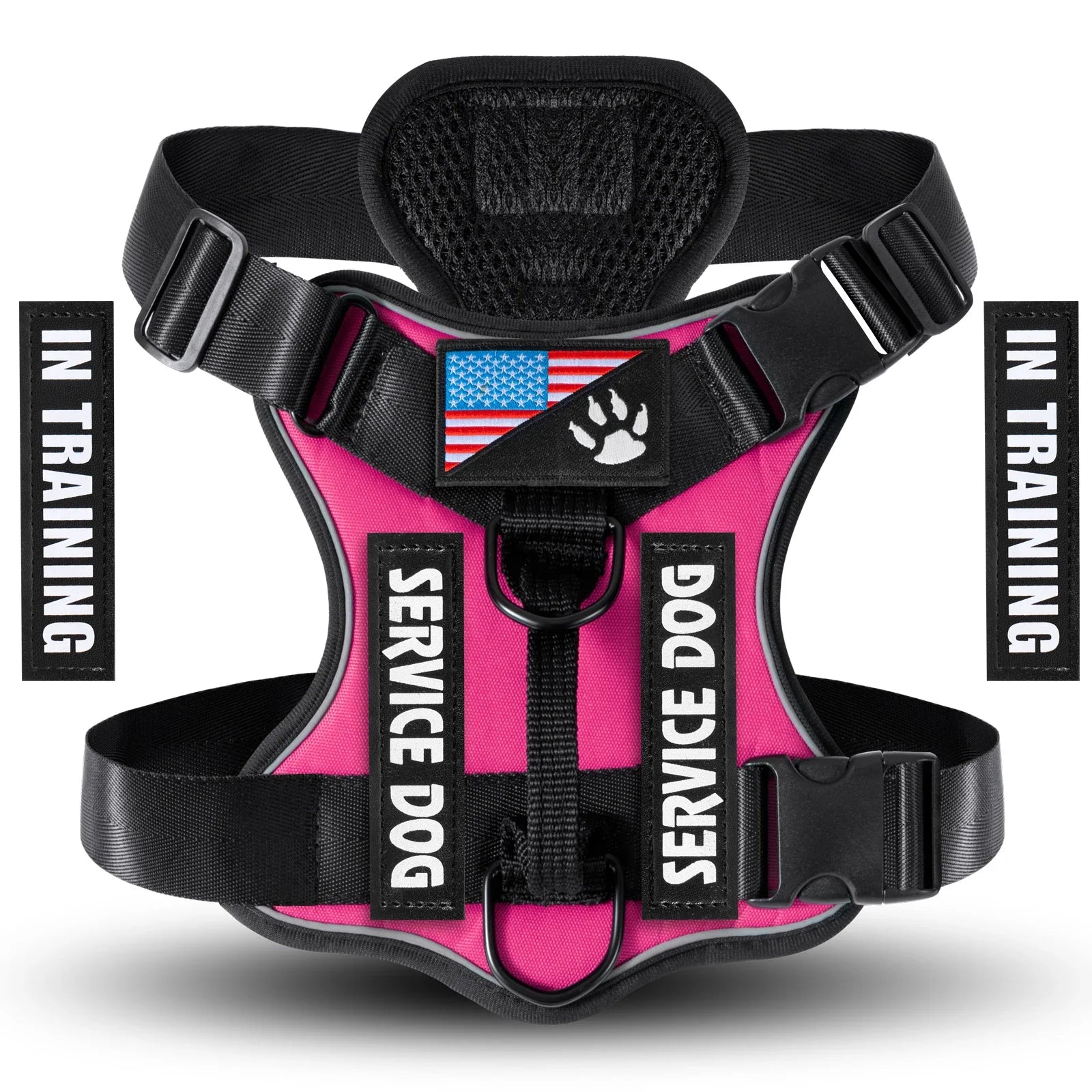 Reflective Service Dog Harness with Adjustable Soft Mesh Vest