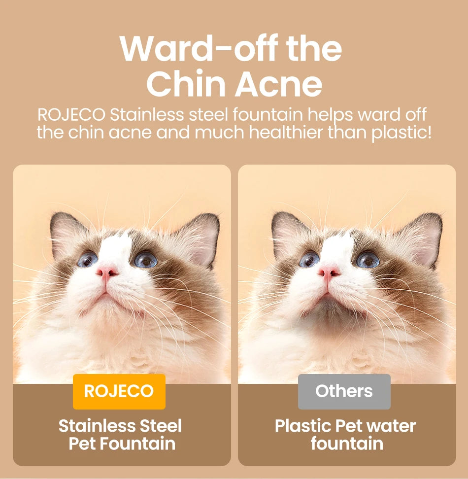 Stainless Steel Pet Drinking Fountain Automatic Cat Water Fountain Smart Pet Water Dispenser for Dog Cat Drinking Supply