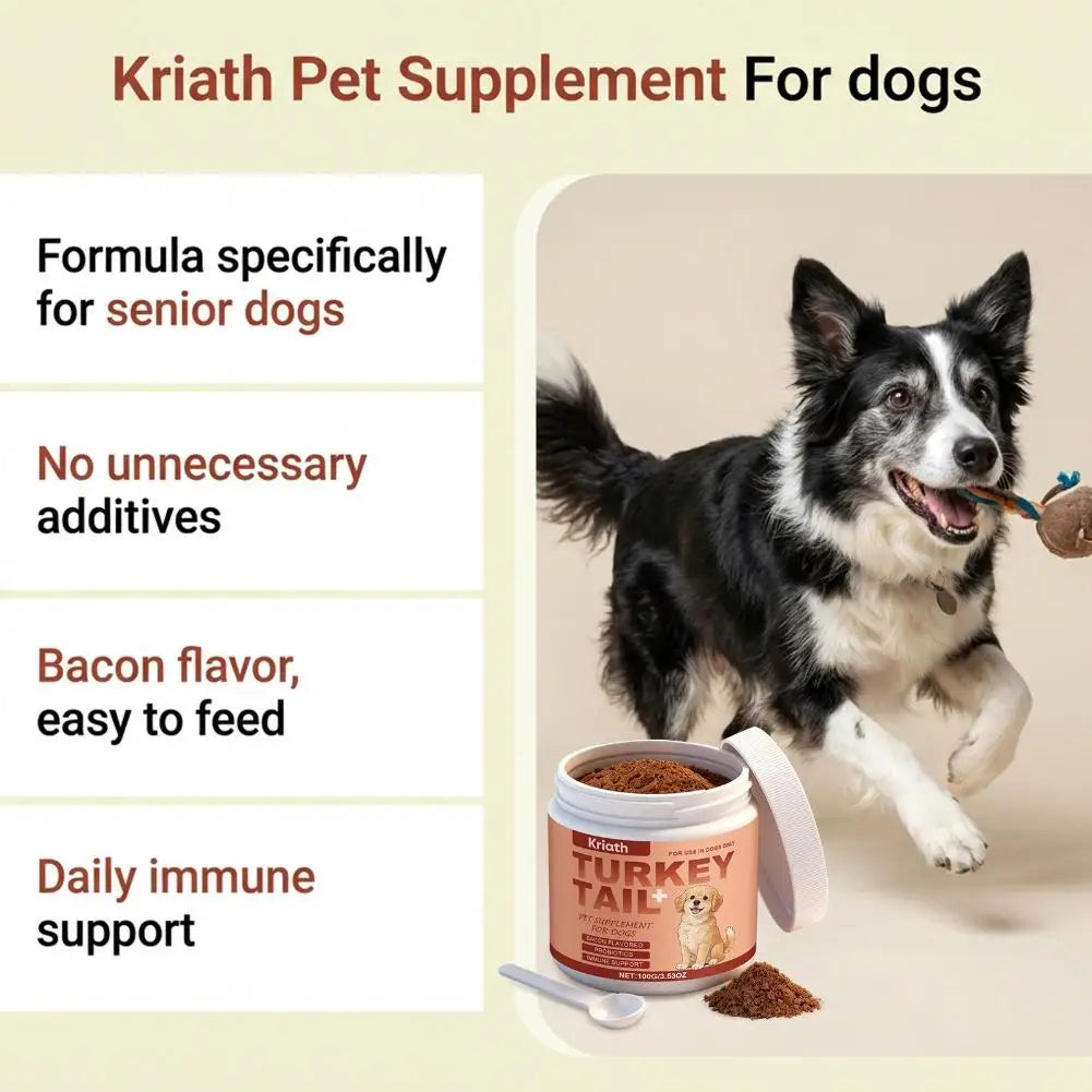 100g Bacon Flavored Pet Health Supplement Elderly Dog Maintenance Joint Intestinal Skin Care Dog Probiotics Immune Support Agent