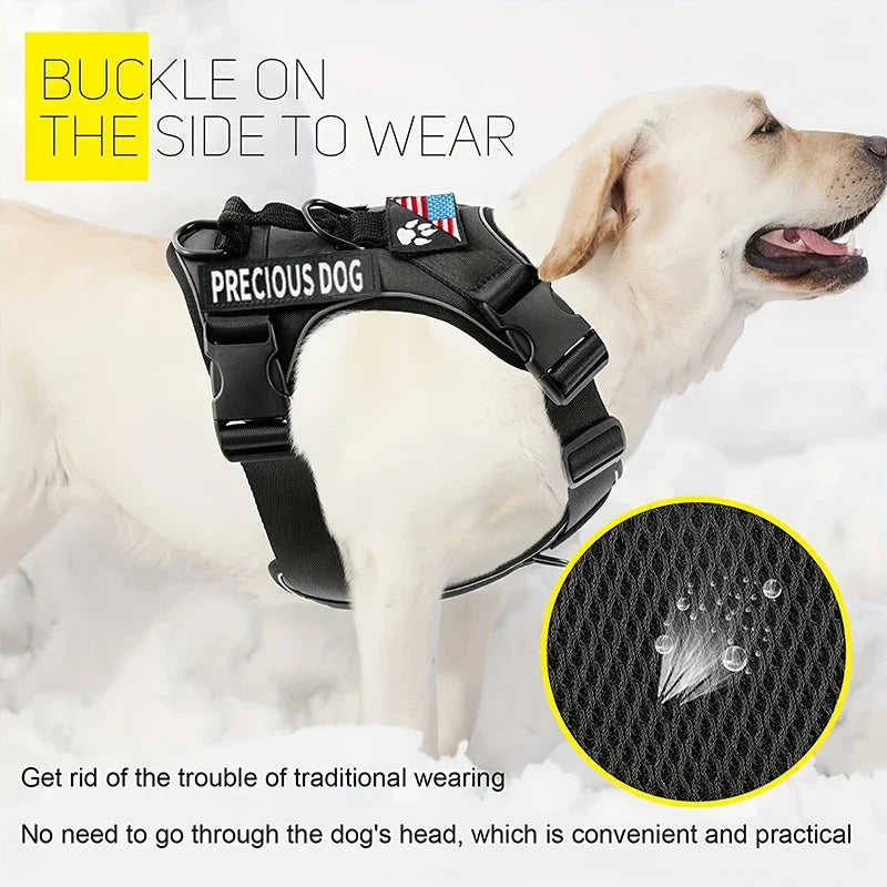 Reflective Service Dog Harness with Adjustable Soft Mesh Vest