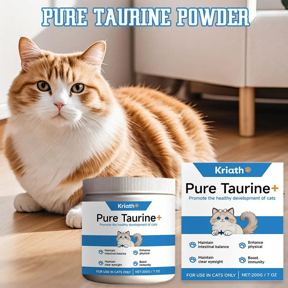 NewTaurine Powder For Cats Kittys Heart-Vision Daily Well-Ness Gentle On Sensitive Stomachs Cat Nutrient Supplement For Cat Food