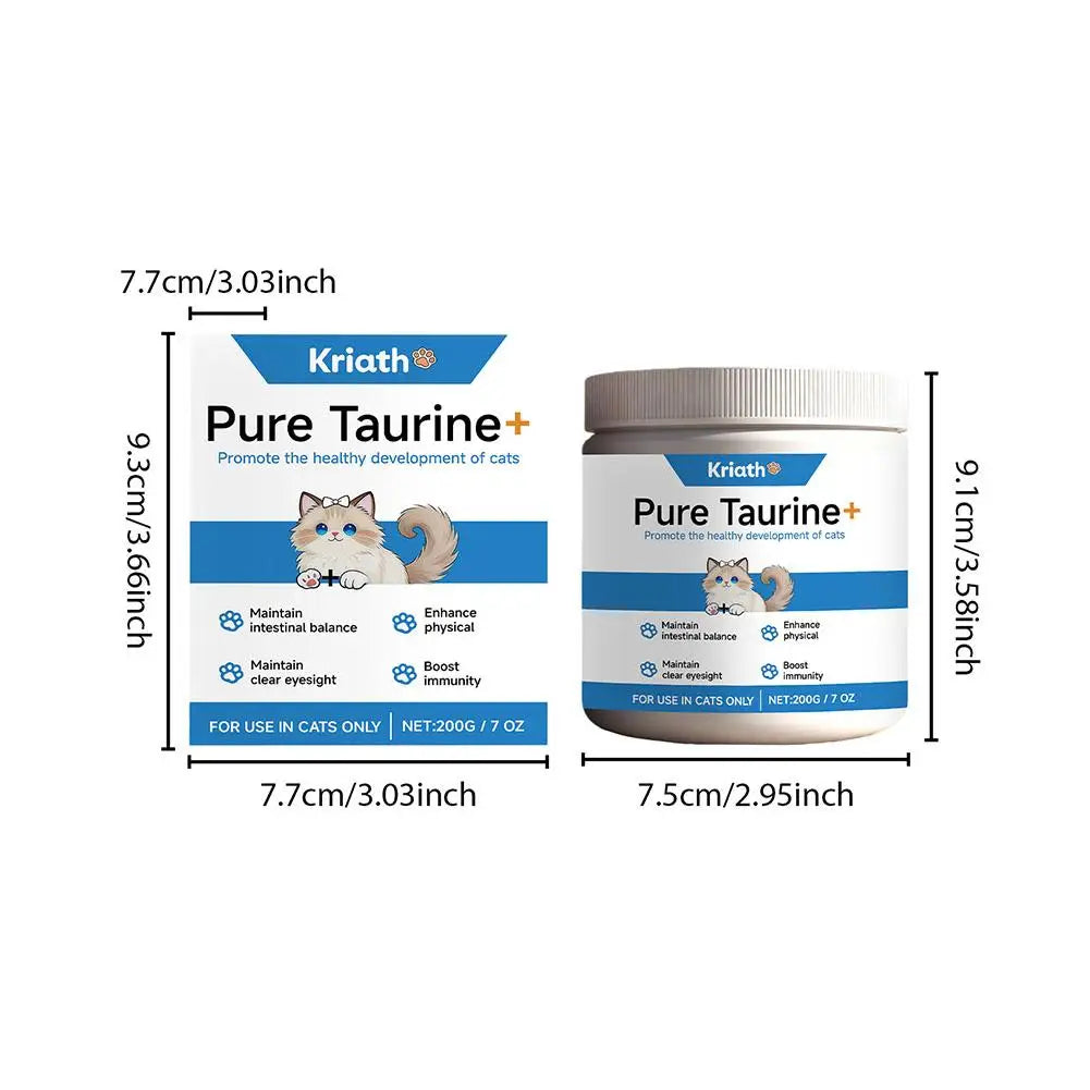 NewTaurine Powder For Cats Kittys Heart-Vision Daily Well-Ness Gentle On Sensitive Stomachs Cat Nutrient Supplement For Cat Food