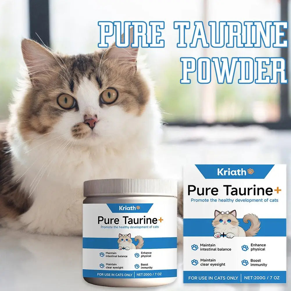 NewTaurine Powder For Cats Kittys Heart-Vision Daily Well-Ness Gentle On Sensitive Stomachs Cat Nutrient Supplement For Cat Food