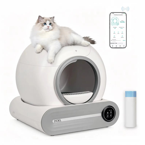 65L Automatic Self-Cleaning Cat Litter Box with App & Odor Control