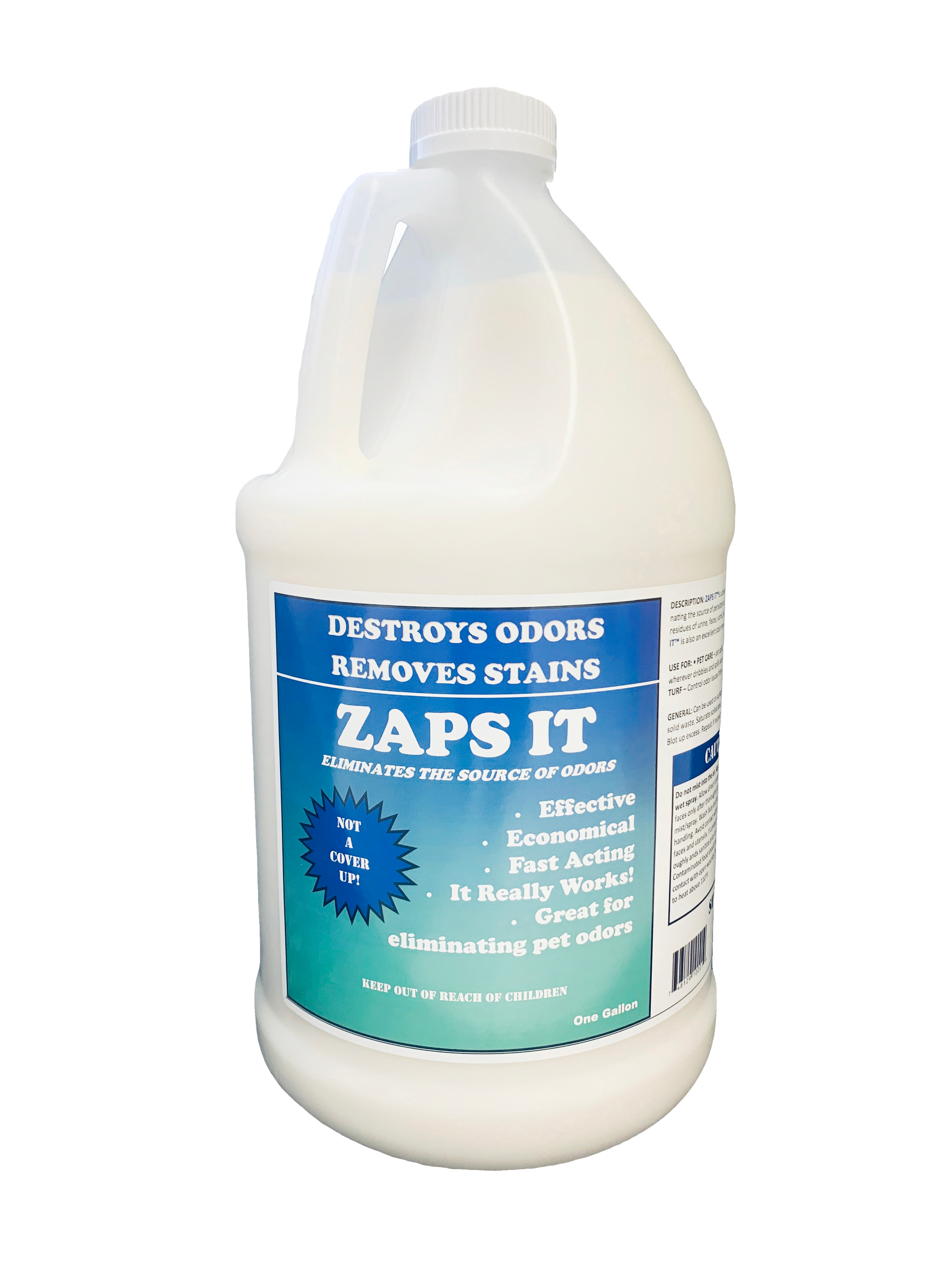 Zaps It Concentrate Natural Pet Professional Bio-enzymatic Odor Eliminator & Stain Remover (1 Gallon)