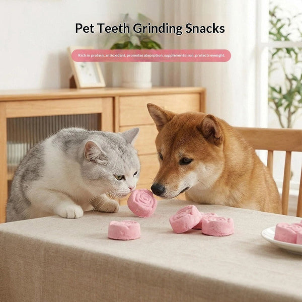 Freeze-Dried Cranberry Rose Cat Treats Crunchy Biscuits Snacks