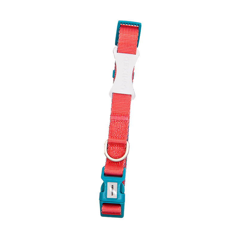 Contrast Color Pet Harness Leash Chest Back Collar Set