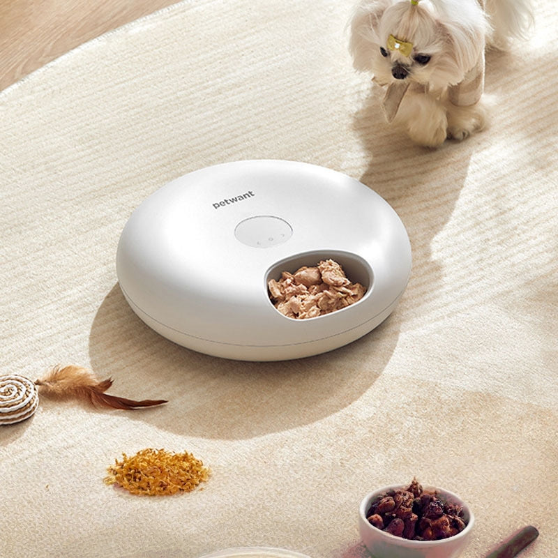 Smart App Remote Automatic Freeze Dried Snack Cat Feeder Device
