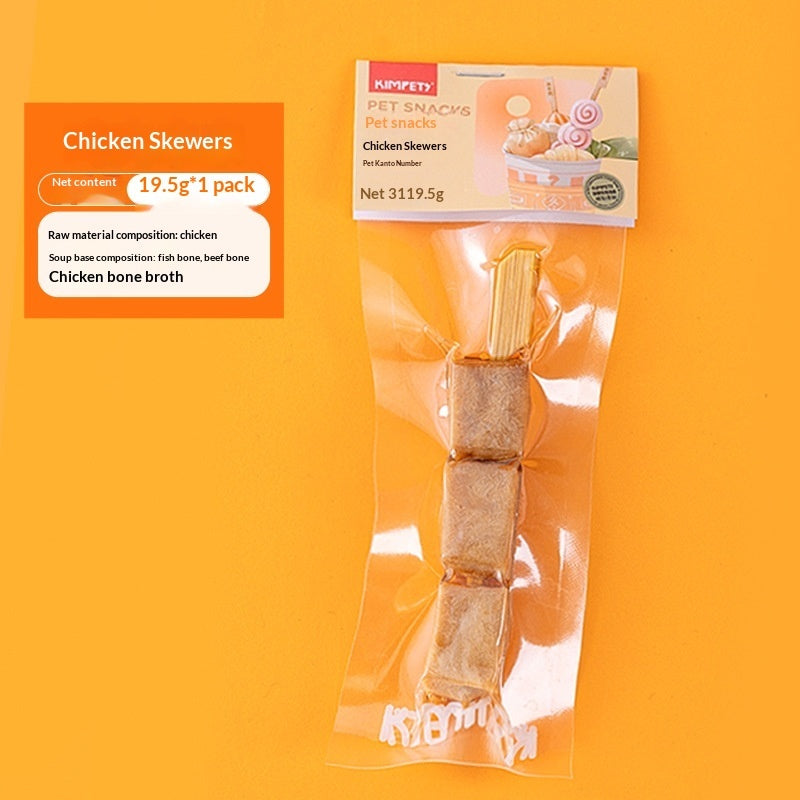 Pet Dried Meat Skewers Oden Stick Treats Snacks