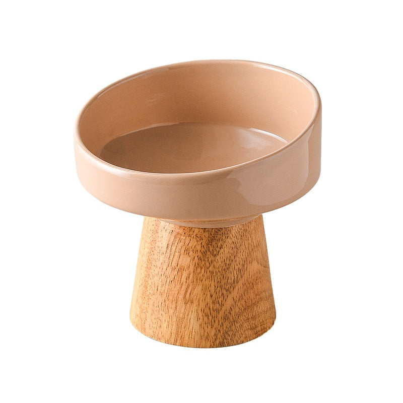 Elevated Ceramic Pet Food Water Bowl for Cats Dogs Puppies